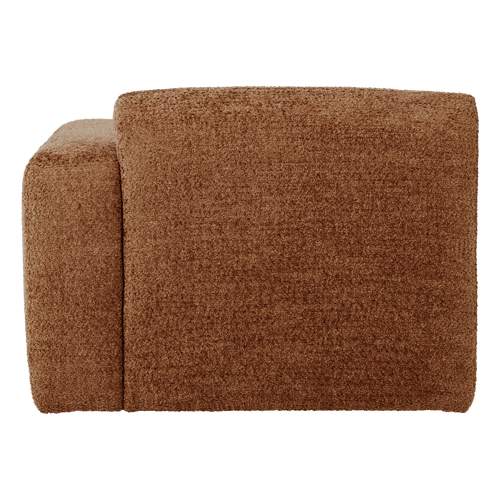 WOOOD 1-zits bank arm rechts Mojo Base - Wollig - Roestbruin - 74x105x97