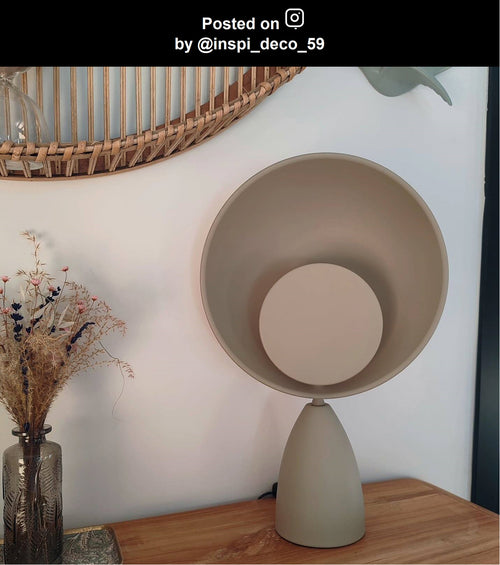 Lucide tafellamp CASTAMAR - Geïntegreerde LED - Taupe - vtwonen shop