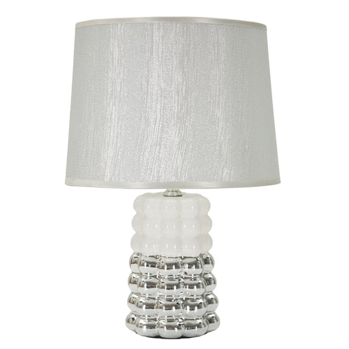 Mauro Ferretti tafellamp - Ø 23x33 cm - wit/zilver