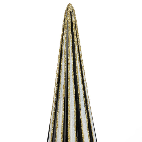 Mica Decorations Decoratie boom zwart wit - h39,5xd9cm