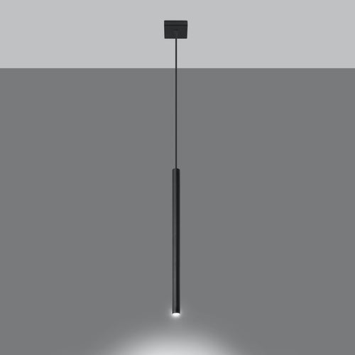 Sollux Lighting Hanglamp PASTELO 1 zwart - 8x8x100cm