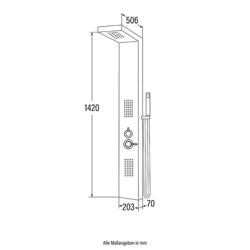 Home Deluxe Douchepaneel CASCATA Wit
