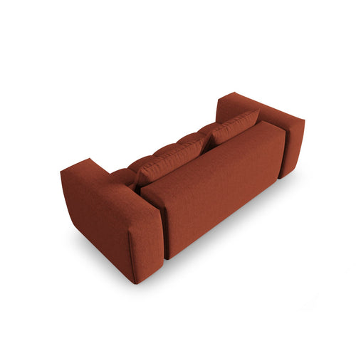 Cosmopolitan Design - Modulaire bank Verona 3-zits, structurele stof koraal - 85x200x70cm
