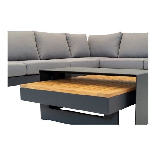 Lesli Living loungebank Barbados - grijs - 245x71x70cm