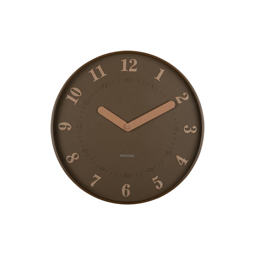 Karlsson wandklok Amena - bruin - Ø40cm - vtwonen shop
