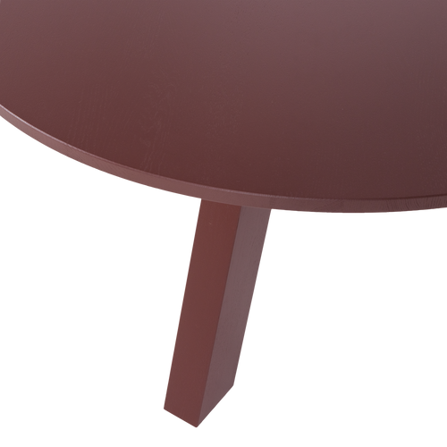 WOOOD eettafel Ø120 cm Rhonda - Eiken - Bordeauxrood - 75x129x129