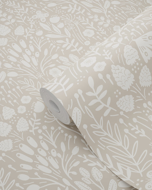 ESTAhome behang bloemetjes lichtbeige - 50 x 900 cm - 131253 - vtwonen shop