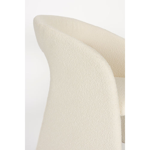 Housecraft Living Maire Stoel/ Eetkamerstoel Bouclé Off-White - Beige