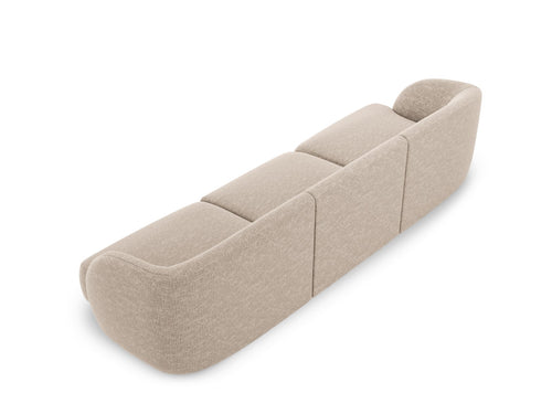 Micadoni Bank Miley 3-zits, chenille, beige - 90x255x70cm