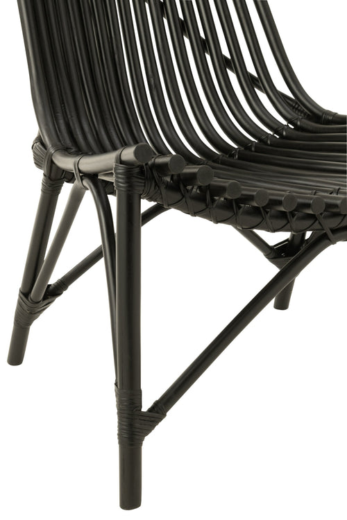 J-Line stoel Rotan - jute - zwart