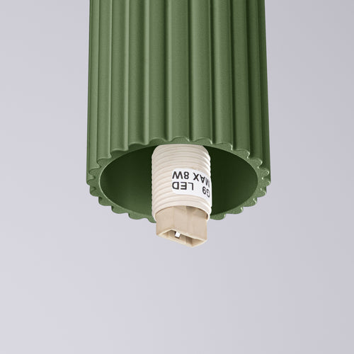 Sollux Lighting Plafondlamp HALO olijfgroen IP44 - 12x12x21cm