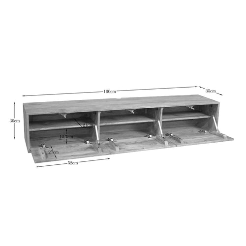 Starfurn tv meubel Vision - bruin - 30x160x35cm