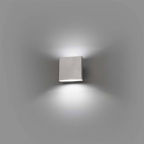 Faro Kaula - LED Outdoor Small Up Down Wandlamp Mat Nikkel IP44