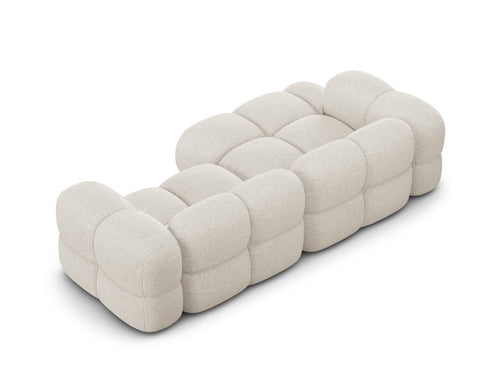 Cosmopolitan Design linker hoekbank Loretto 3-zits, structurele stof beige - 147x250x68cm