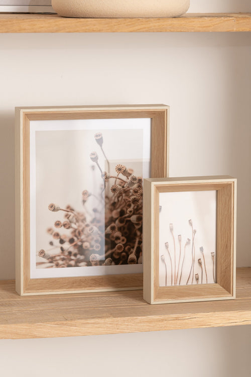 J-Line fotolijst Diepte - hout - creme - large -  2 stuks