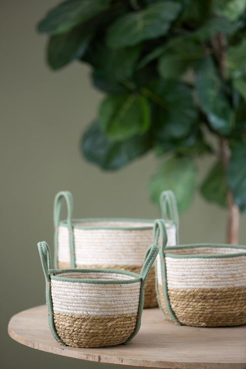 Light & Living mand KINSALE - Ø33x23cm - bruin - Set van 3