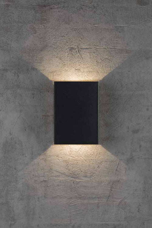 Nordlux Fold Wandlamp Buiten L - 2-lichts LED - 3000K - IP54- Zwart - vtwonen shop