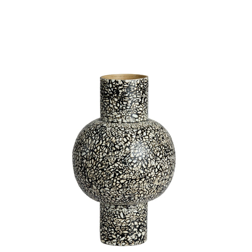 Light & Living vaas Girona - zwart - Ø24cm