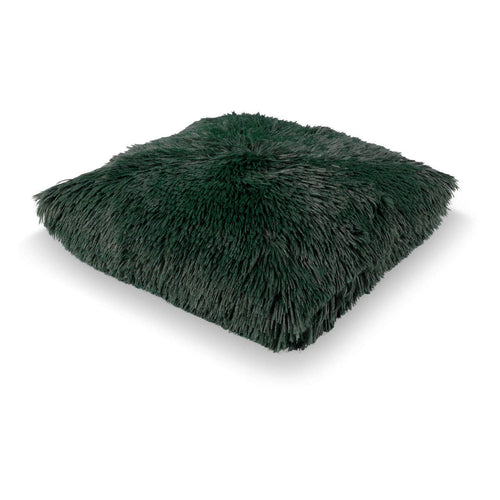 FLUFFY - Kussenhoes 45x45 cm - superzacht - effen kleur - Mountain View - donkergroen