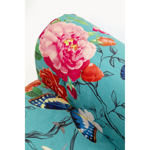 Kare Design Bank Wing Flower Fever blauw