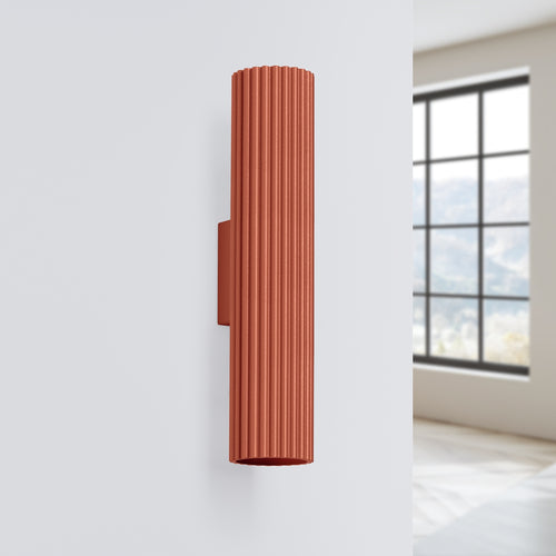 Sollux Lighting Wandlamp KARBON 30 rood oker - 6,5x8,5x30cm