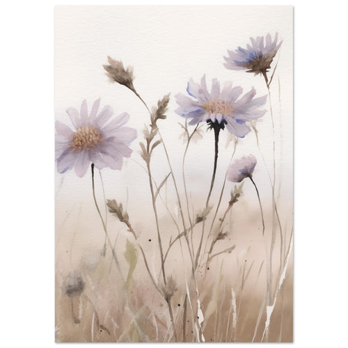 Artfulprints  Flower aquarel 1   poster A4 21x29.7 cm - vtwonen shop