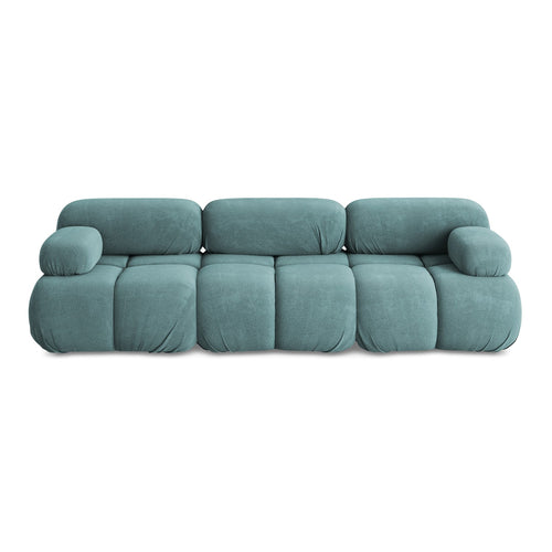 LaMiaSofa 3-zits bank Sanremo - chenille stof - jeans - 285x96x70