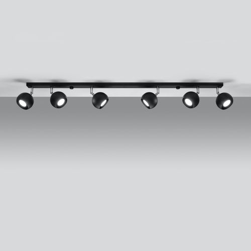Sollux Lighting Plafondlamp OCULARE 6L zwart - 118x10x16cm