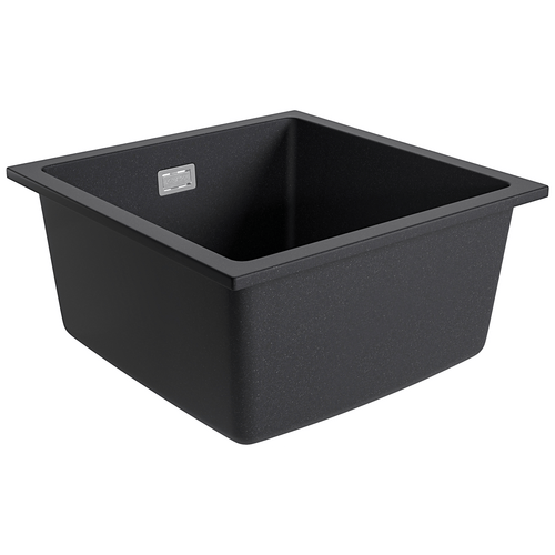 LOMAZOO spoelbak Pedri - opbouw - graniet - zwart - 40 x 40 cm