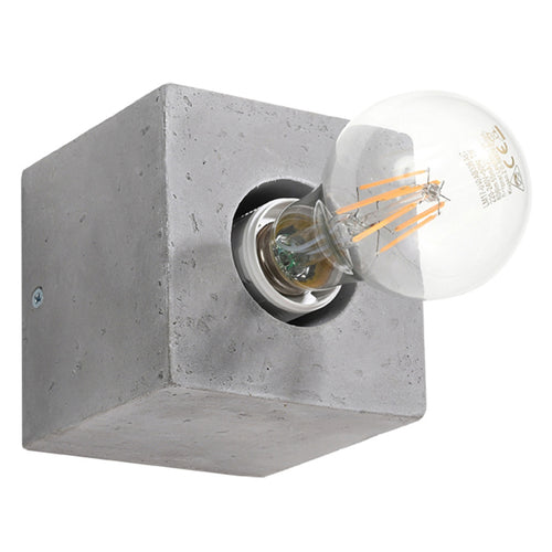Sollux Lighting Wandlamp ARIZ beton - 10x10x10cm