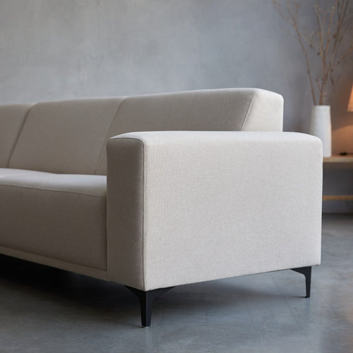 Tikamoon Hoekbank links in ecru stof 300 x 150 cm - Beige - vtwonen shop