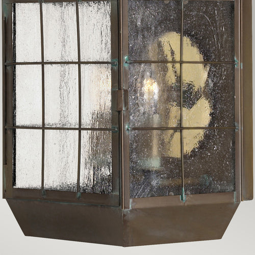Elstead Hinkley Nantucket Outdoor Wandlantaarn Verouderd Messing, IP44