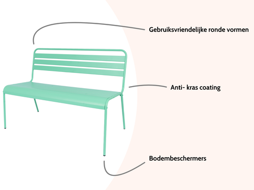 MaximaVida metalen tuinbank Max 120 cm cactus - vtwonen shop
