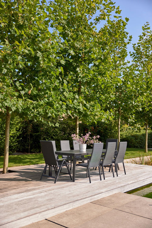 Hartman Tuinstoel Sitges - Antraciet Aluminium - Zithoogte 45cm - vtwonen shop