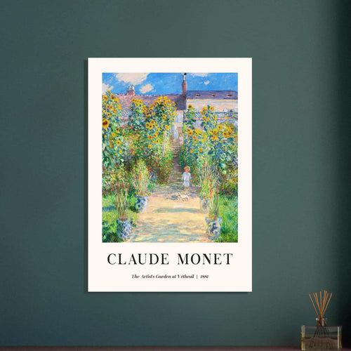 Artfulprints  Claude Monet - The artist's garden at Vétheuil   poster 70x100 cm - vtwonen shop