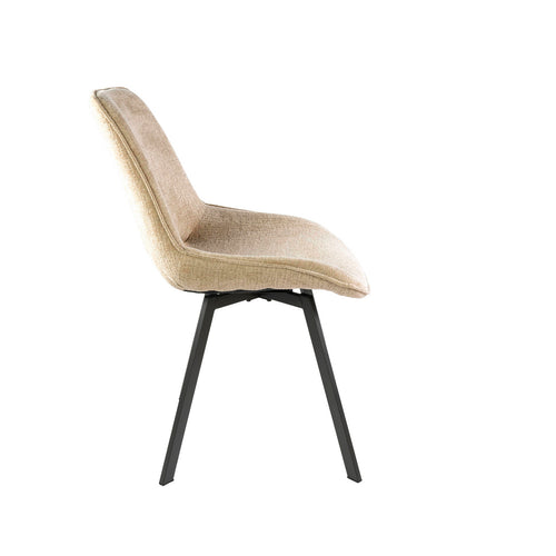 Giga Meubel Eetkamerstoel Jaroq - Zand - Draaibaar - Set van 4 - vtwonen shop