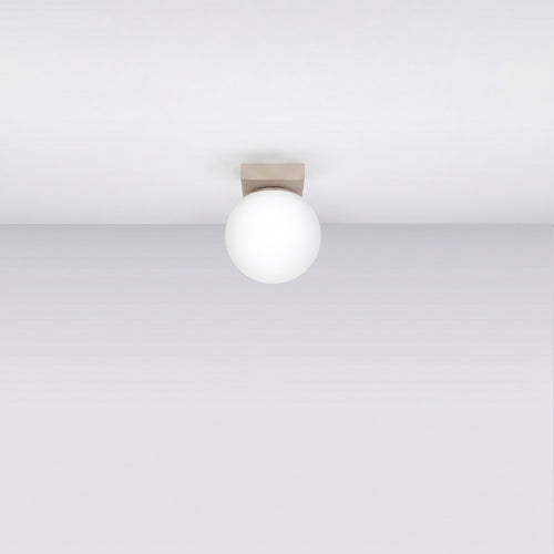 Sollux Lighting Plafondlamp YOLI 1 taupe - 12x12x14,5cm