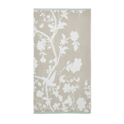 Laura Ashley Badhanddoek Oriental Garden Dove Grey 70x125cm - vtwonen shop