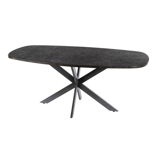 Giga Meubel Eettafel Metallic - Grijs Staal - 215x105x77cm