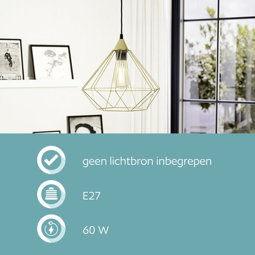 EGLO hanglamp Tarbes - e27 - 32.5 cm - goud