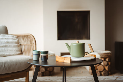 Bredemeijer - Dubbelwandige theepot Duet Design Boston - 1,1 liter - RVS - Legergroen - vtwonen shop