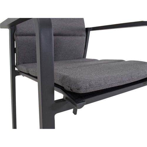 Lesli Living bistrostoel Sorapa - grijs - 55x61x86,5cm - set van 4