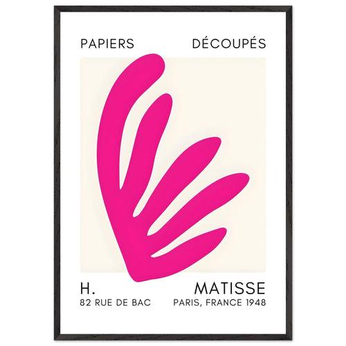 Artfulprints Poster met Lijst Matisse – Aquatic impression pink   - 70x100 cm - Roze