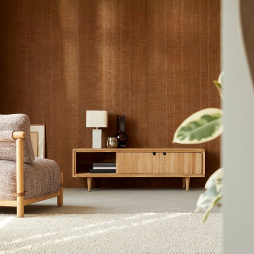 Tikamoon Massief teakhouten tv-meubel 140 cm - Naturel - vtwonen shop