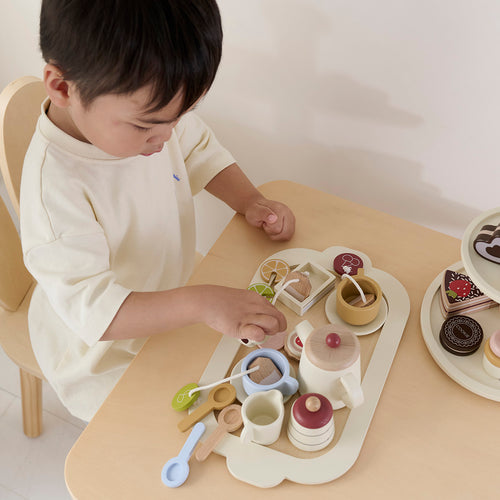 Petite Amélie Hölzernes Teeservice - 19 delig - Noisette - vtwonen shop