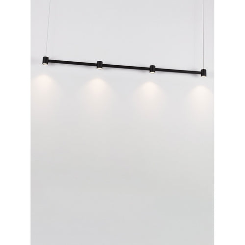 Nova Luce PUIZE Hanglamp voor aan het plafond, Sandy Black Triac dimbare LED 24W 2316lm 3000K