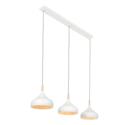 Mexlite hanglamp 3099w - 3 lichts - 106x  180 cm - wit - vtwonen shop
