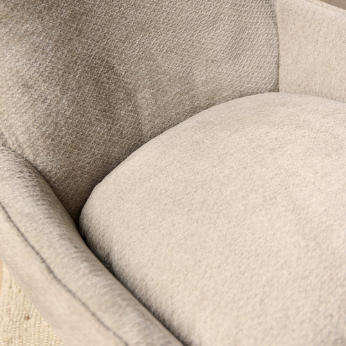 StarFurn Fauteuil Olivia - Taupe Stof - Draaibaar