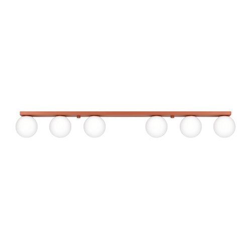 Sollux Lighting Plafondlamp YOLI 6 rode oker - 120x12x14,5cm