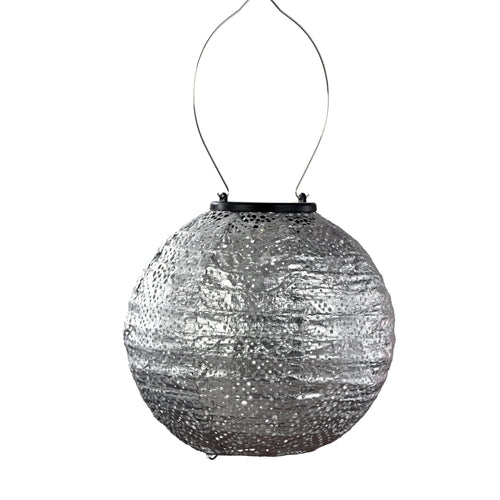 Lumiz solar lampion - topaze rond - 20 cm - zilver - vtwonen shop